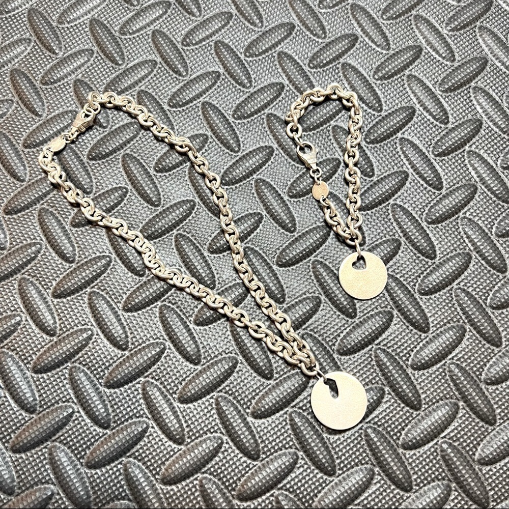 Movado Sterling Silver - Necklace Bracelet Set 350$